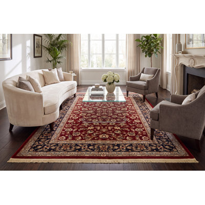 Tapis en laine rouge fisher Cirro