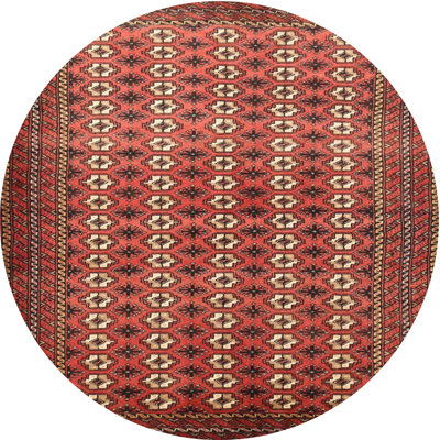 Tapis oriental multicolore tissé à la machine Oriental