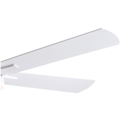 52 inch Modern Matte White Ceiling Fans with LED Light 24W and Remote Control 5 Plywood Fan Blades for Simple style Bedroom Living Room