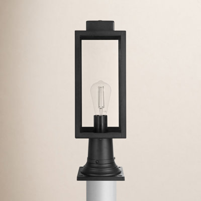 6" Iron Outdoor Lantern Post Light