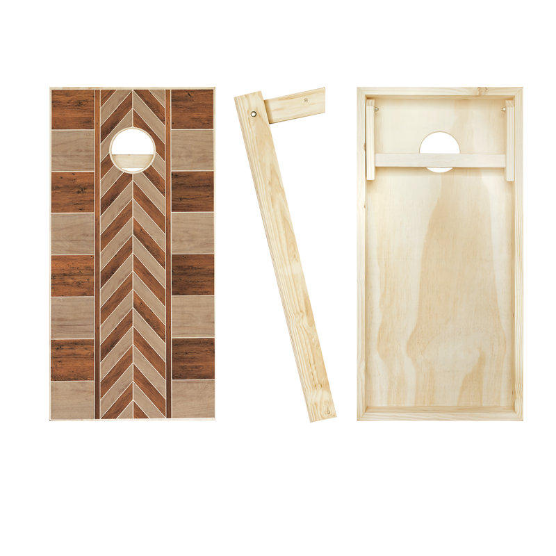 Ensemble de cornhole en forme de flèche 2 pi x 4 pi avec lumières à trous