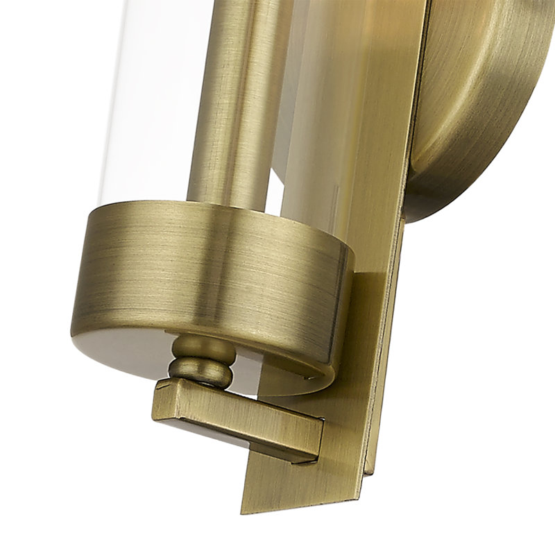 Bernd Steel Candle Wall Light, Antique Brass