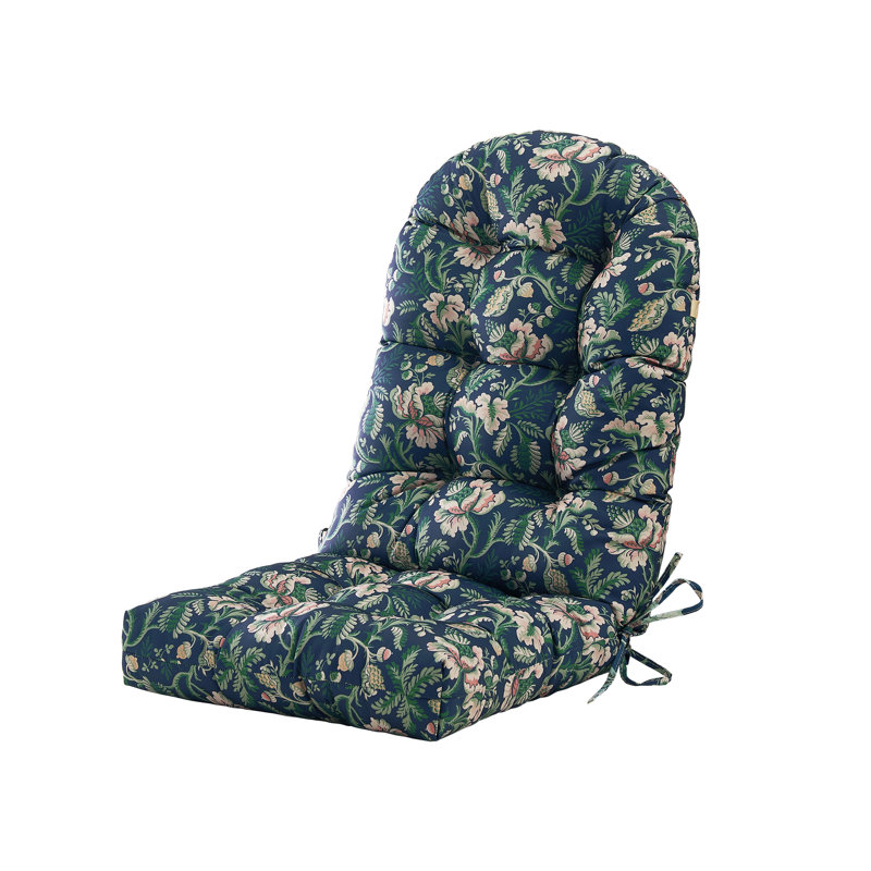 Outdoor 4'' Adirondack Chair Seat / Back Cushion, Multi-Colored/Black/Green