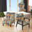 Orange and Blue Botanical Symphony III - Upholstered Abstract Accent Chair and Modern Chair-15599644