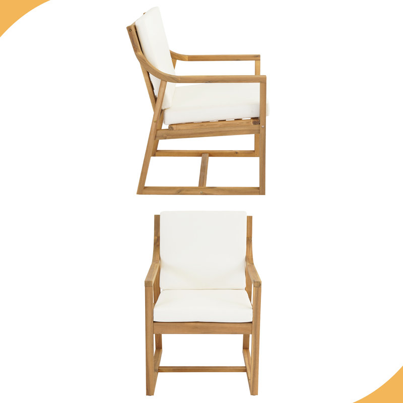 Ensemble de chaises d'extérieur pour l'extérieur, Teck