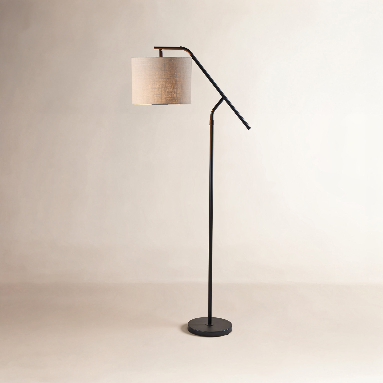 60'' Steel Floor Lamp, Black