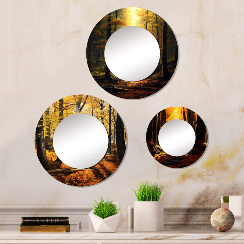 Elliahna Metal Round Mirror