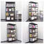 Étagères de rangement Étagère en métal robuste à 5 niveaux Étagères réglables et support de rangement Étagère de garage de cuisine H78 * W47.2 * P18-329082795-329082773