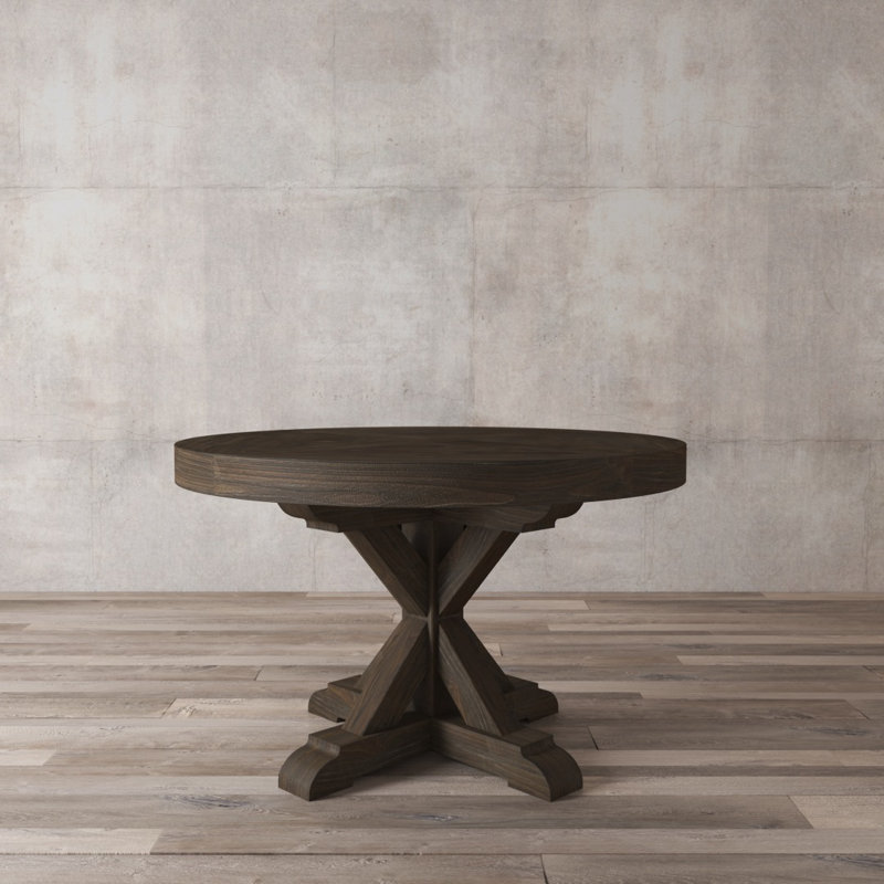 Lampert Pine Round Solid Wood Dining Table, Espresso, 30" H x 60" L x 60" W