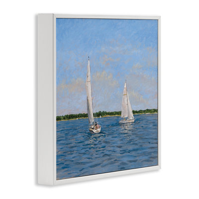 Illustration de giclée sur des bateaux à voile simple d'été, design par Tim Coffey