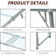 Table de camping pliante portative 47 po - Hauteur réglable, légère, pour pique-nique, camping, travaux de garage, maison, pique-nique