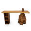 Console en bois massif de 150 cm avec étagères
