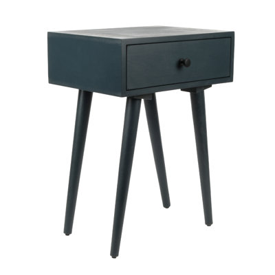  Side Table With 1-Drawer, Modern Design, Easy Assemble, Navy - (23.5" X 17.75" X 13.75")