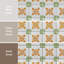 Novecento Centro Paterna 5.13" x 5.13" Ceramic Decorative Accent Tile in White/Green/Orange