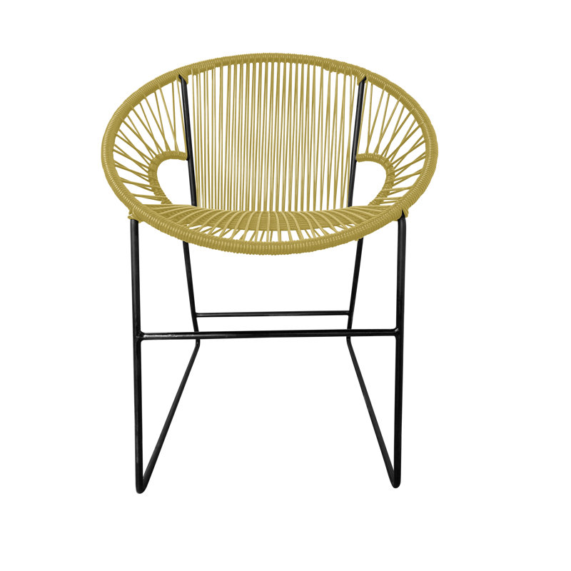 Chaise de patio Puerto, Caramel / noir