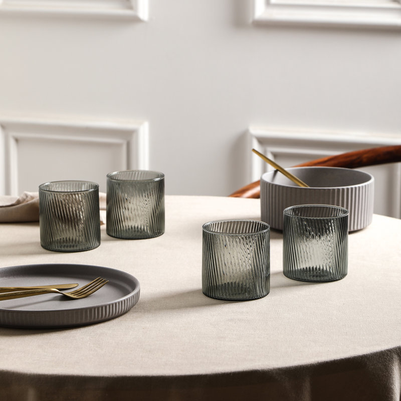 Ensemble de verres en verre borosilicaté 4 pièces Stone Lain Haven, Gris