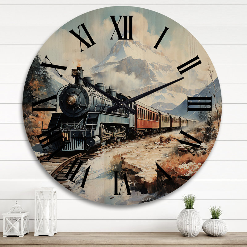 Horloge murale en bois massif Keum, Très grand