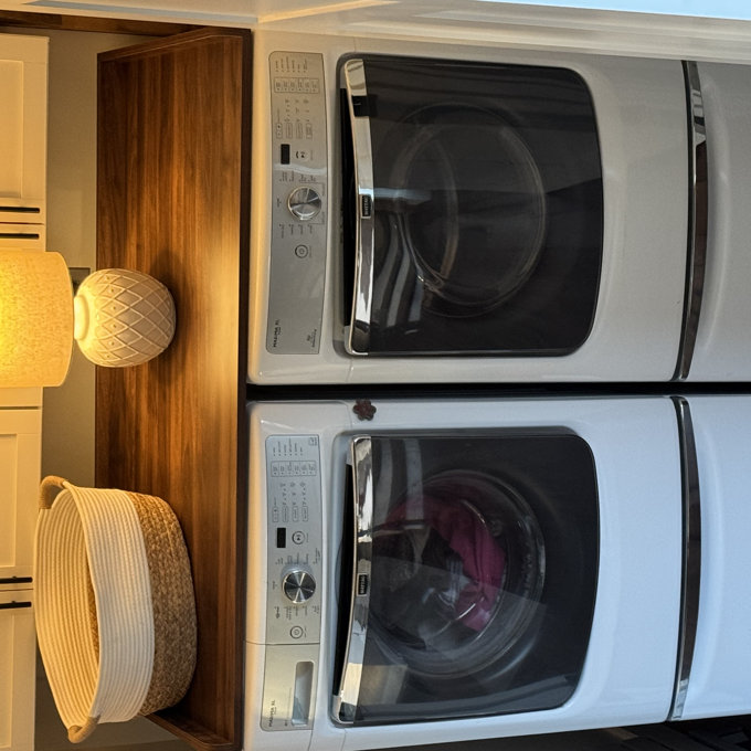 Tileon Washer Dryer Countertop With Non-Slip Pads, Laundry Wood Shelf - View #7