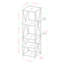 Étagère à livres H 61 "x l 18" Eula-127009158