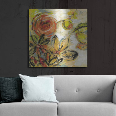 Luxe Metal Art 'Floral Joy' By Silvia Vassileva, M " Floral Joy " by Silvia Vassileva