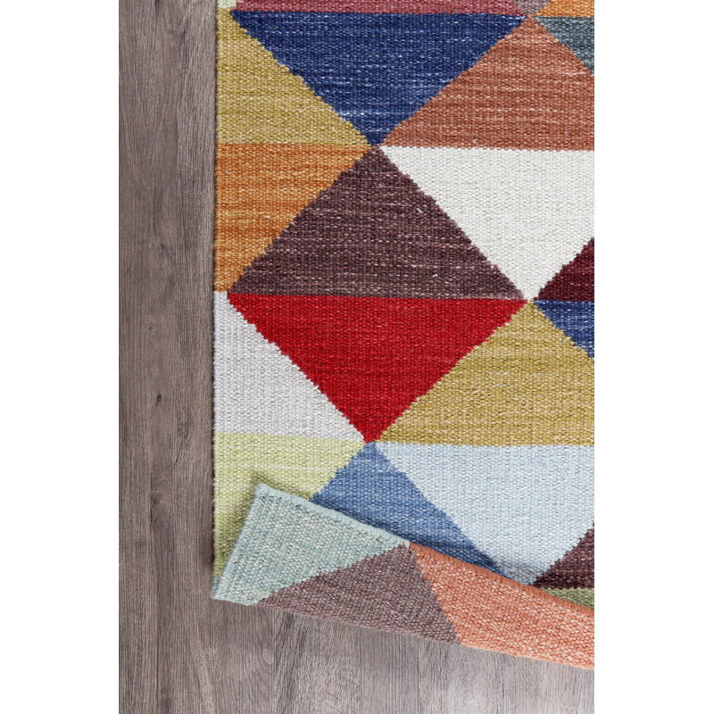 Clapton Geometric Hand Woven Area Rug, Round 150cm