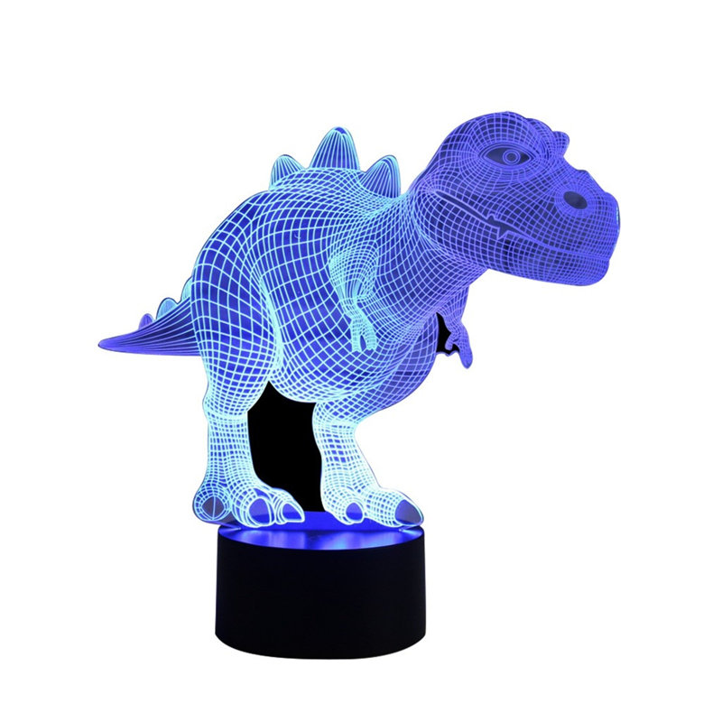 3D Dinosaur Children Night Lamp Led Colours Changing Lighting Decoration Creative Gift Lamp Bedside Lamp Table Lamp