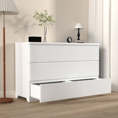 Commode 6 tiroirs Modern White