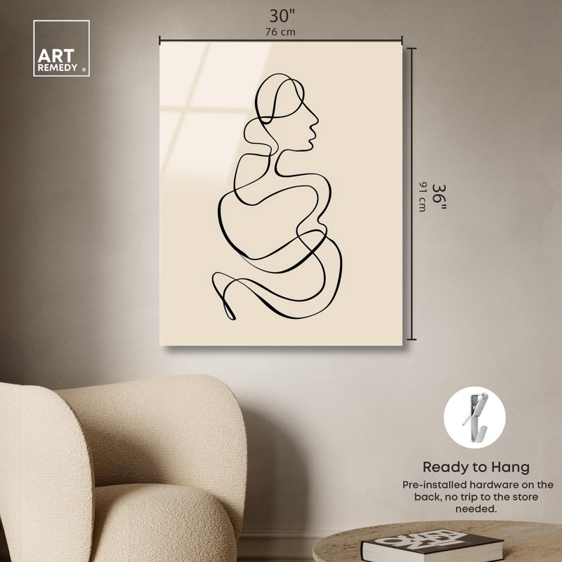 «Biomorphic Rhythm II», reproduction d'art acrylique par Art Remedy, H 36 po x l 30 po