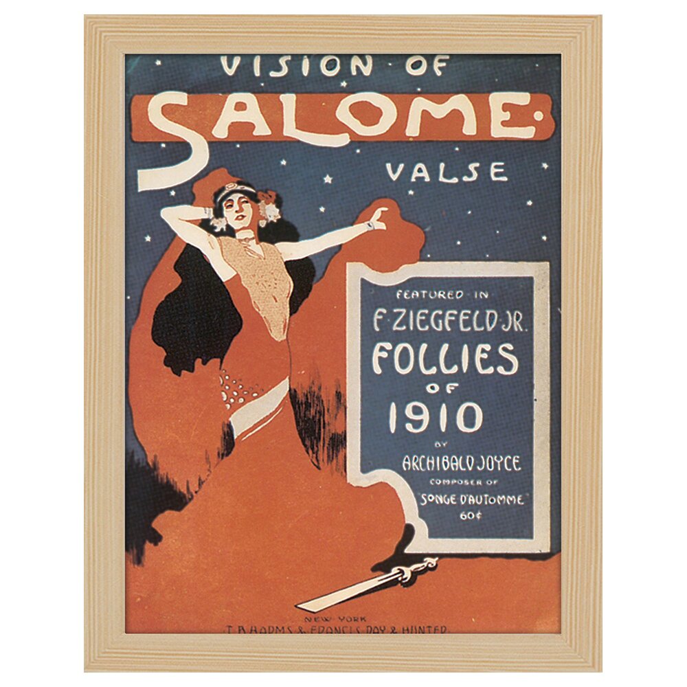 Leinwandbild Vintage Music Cover Vision Of Salome Valse (Zigfield Follies 1910)