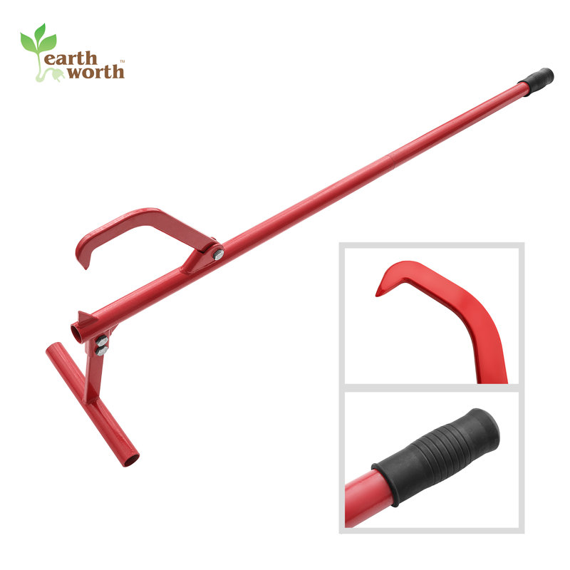 Jack Log Lifter Metal Logging Tool for Handling and Cutting, 3.00" H x 11.00" W x 50.25" D, Red
