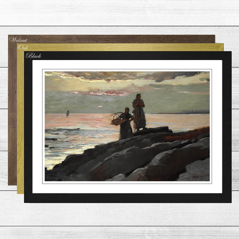 Winslow Homer - Single Picture Frame Painting, Oak