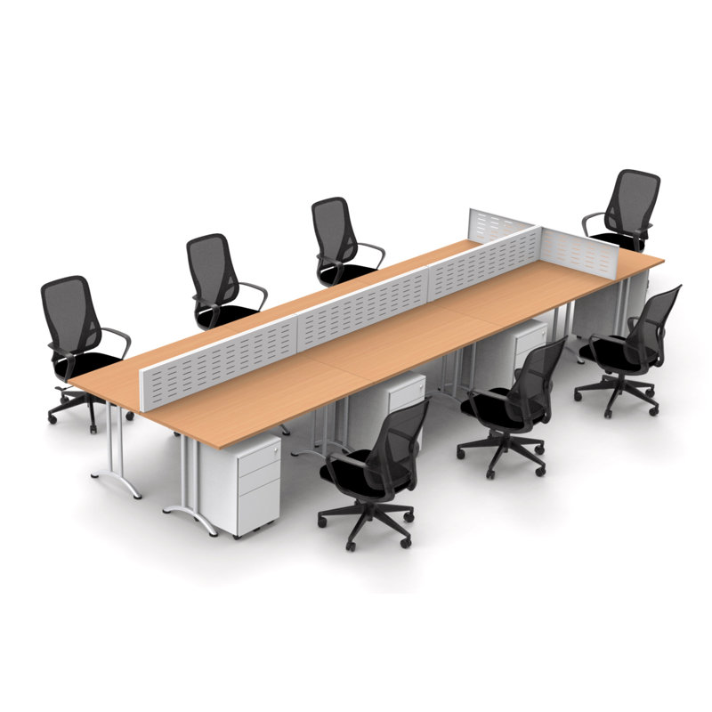 210'' Rectangle Conference Table, Natural Beech