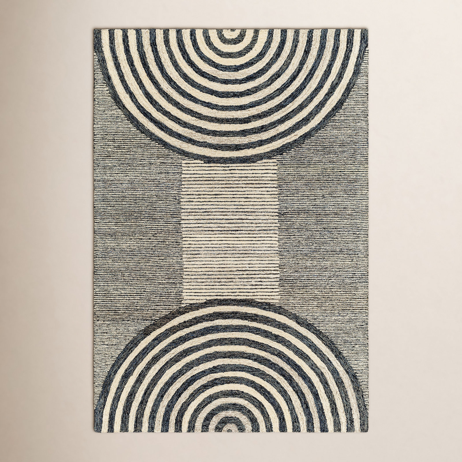 Uptown Hand-Woven Geometric Rug, Rectangle 8'10" x 12'