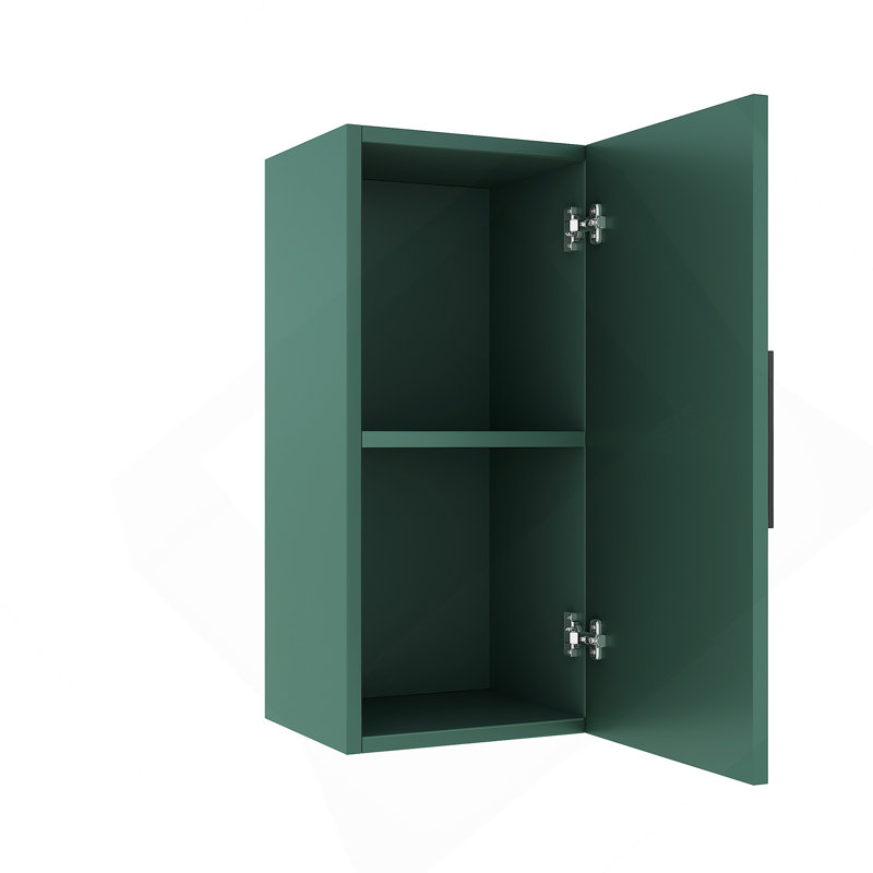 14" Wall-Mounted Floating Bathroom Vanity Side Cabinet With A Door And A Shelf, (Suitable For JODI Bathroom Vanity), Green