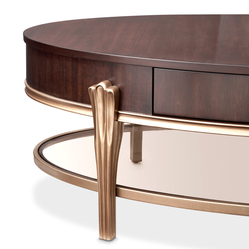 Camellia Field Oval Coffee Table