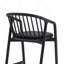 Tabouret de comptoir en bois de chêne noir et similicuir