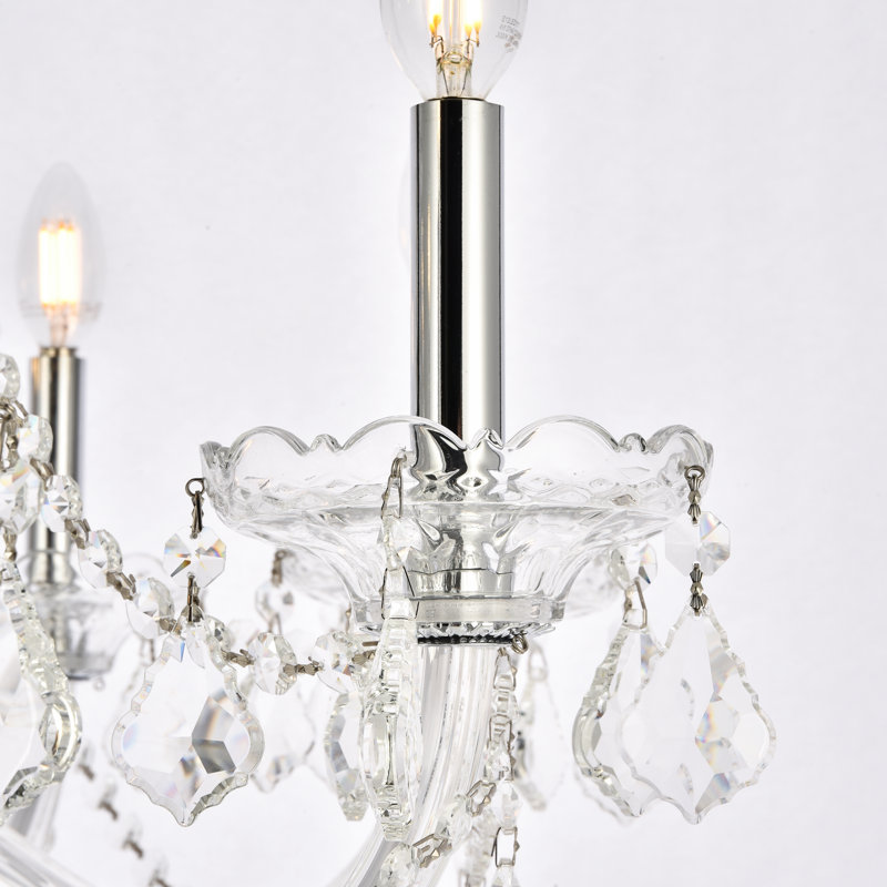 Lustre classique / traditionnel à lumières de style bougie Lincolndale, Coupe royale, Chrome, 8