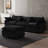 Velmira 105" Modular L-Shape Sectional with Ottoman, Soft Chenille Fabric, 3-Seat-1438868636