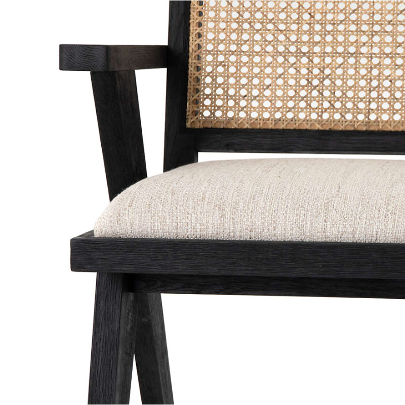 Chaise avec accoudoirs en bois massif Anderer