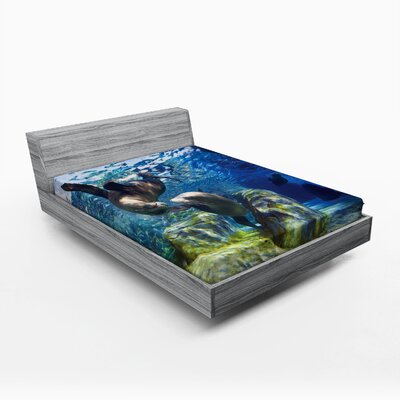 Sea Animals Fitted Sheet -  Ambesonne, bs_17280_full