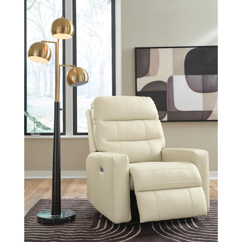 Fauteuil inclinable électrique Revival, Beige Faux Leather