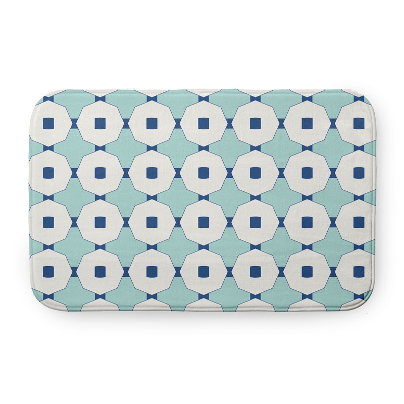 Tapis de bain GGG, L 17 po x L 24 po, Bleu