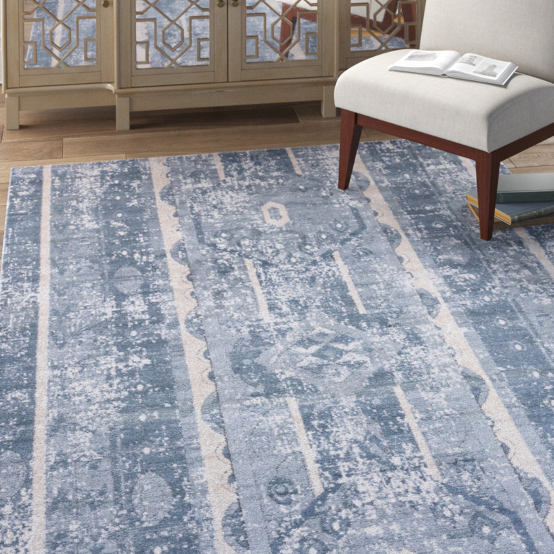 Parwich Striped Indoor Rug, Rectangle 4'1" x 6'1"