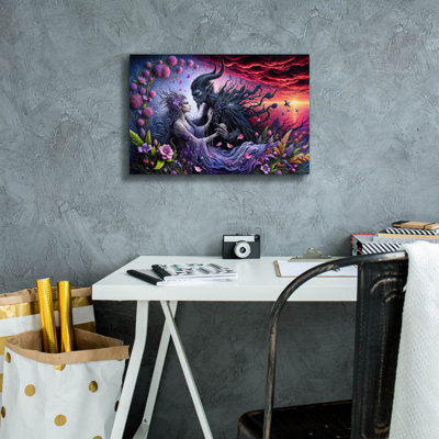  'Opposites Attract' by Rey Klimt Canvas Wall Art, 18" x 12"