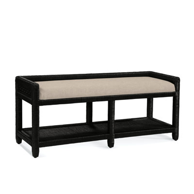 Glinda Wicker Shelves Storage Bench by Birch Lane