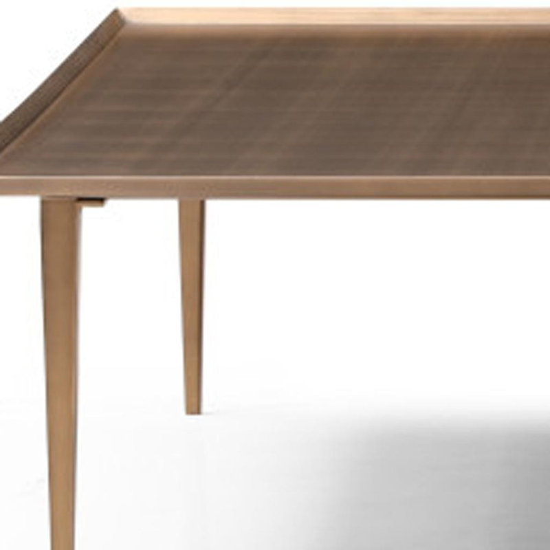  Table basse 47 po carrée bronze vieilli - géométrique moderne