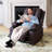 Oversized Manual Recliner with 2 Cup Holders and Side Pocket-319453232
