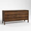Commode Stickley Saranac, commode, noyer rustique massif, construction durable, 6 tiroirs, poignées, l 64 po x P 20 po x H 32 po, fabriquée aux États-Unis