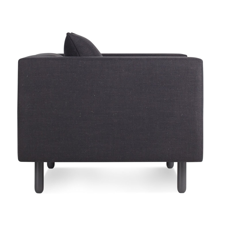 Mono Armchair, Charcoal, Afton Grey Basketweave