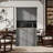 Cabinet Kitchen Buffet With Microwave Oven Countertop, Drawer, And Cupboard Modern Farmhouse Kitchen Pantry Storage-1461731982